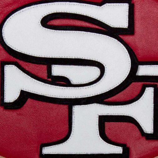 Scarlet/Cream San Francisco 49ers Varsity Jacket - Image 4