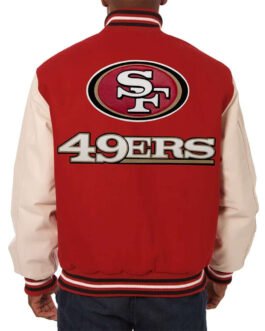 Scarlet/Cream San Francisco 49ers Varsity Jacket