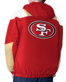 Scarlet San Francisco 49ers Charger Half-Zip Pullover Jacket