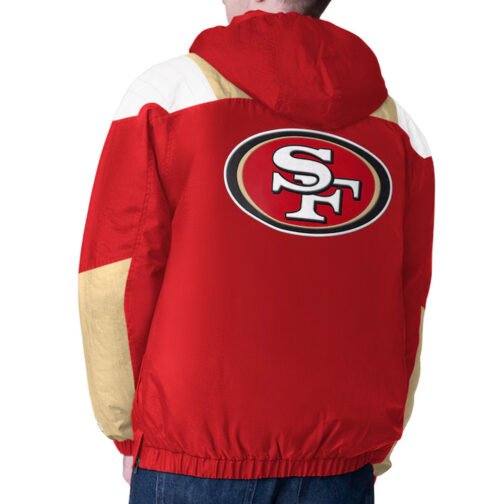 Scarlet San Francisco 49ers Charger Half-Zip Pullover Jacket - Image 2