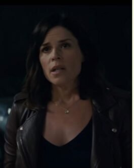 Scream Neve Campbell Black Biker Leather Jacket