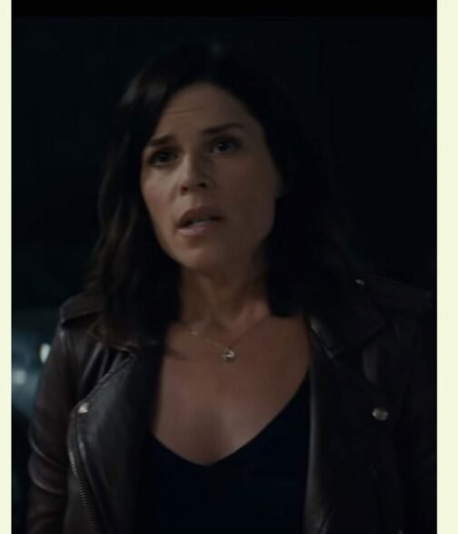 Scream Neve Campbell Black Biker Leather Jacket - Image 2