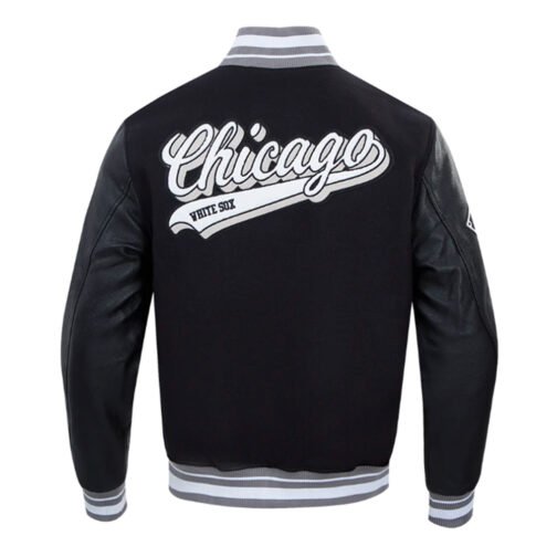 Script Tail Chicago White Sox Classic Rib Varsity Jacket - Image 4