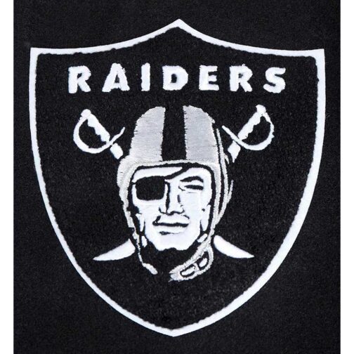 Las Vegas Raiders Script Tail Classic Rib Varsity Jacket - Image 7