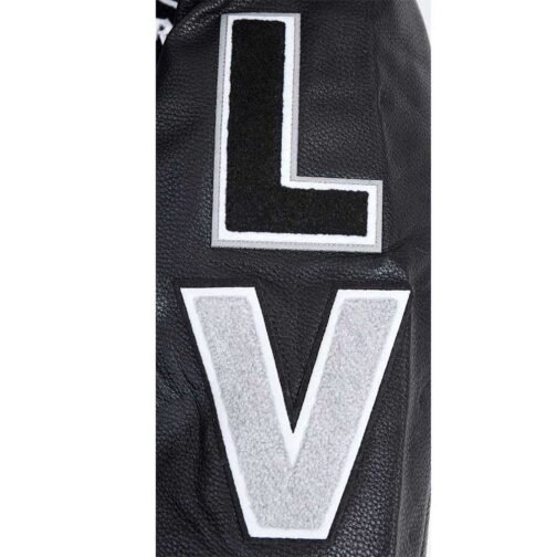 Las Vegas Raiders Script Tail Classic Rib Varsity Jacket - Image 8