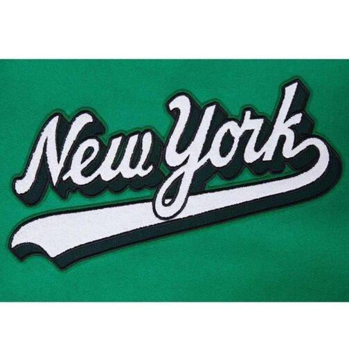 NY Jets Script Tail Classic Rib Varsity Jacket - Image 7