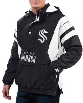 Home Team Seattle Kraken Half-Zip Hoodie Jacket