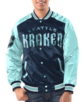 Renegade Seattle Kraken Navy and Bright Blue Jacket