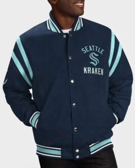Seattle Kraken Tailback Navy Varsity Jacket