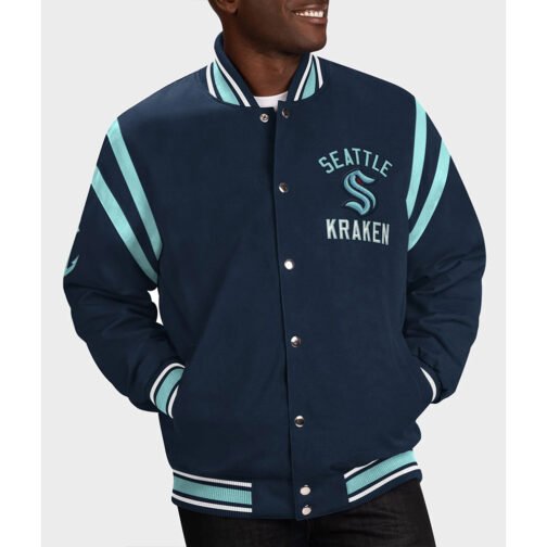 Seattle Kraken Tailback Navy Varsity Jacket