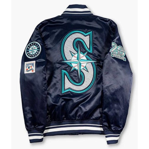 Seattle Mariners 1997 Longball Satin Jacket - Image 3