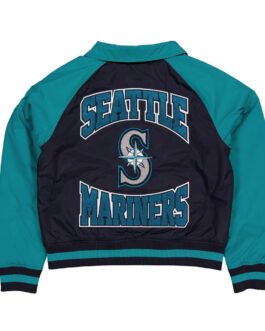 Seattle Mariners Aqua and Navy Throwback Jacket