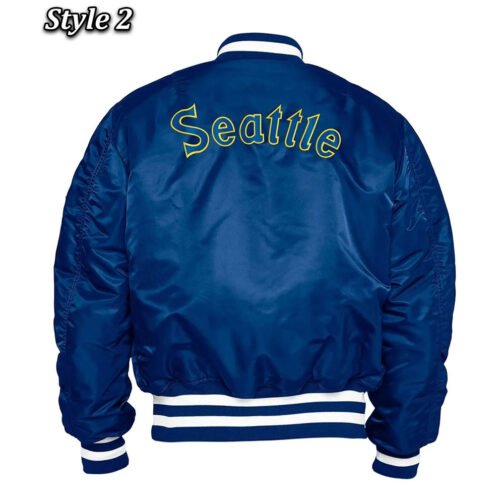 Seattle Mariners MA-1 Bomber Jacket - Image 4