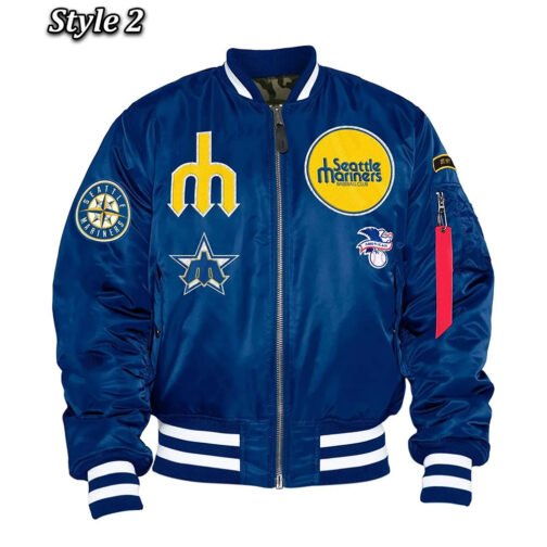 Seattle Mariners MA-1 Bomber Jacket - Image 2