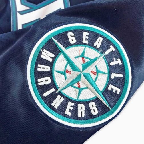 Seattle Mariners Classic Navy Satin Jacket - Image 3