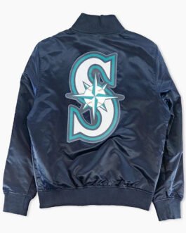 Seattle Mariners Classic Navy Satin Jacket