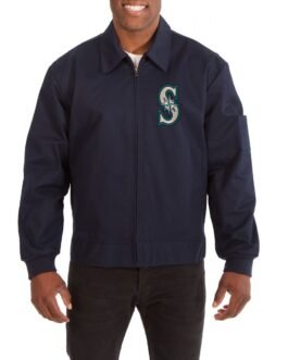 Workwear Seattle Mariners Navy Blue Cotton Jacket
