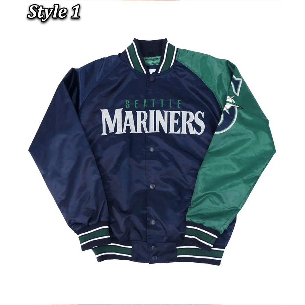 Navy/Teal Seattle Mariners Dugout Jacket - Image 5