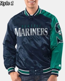 Navy/Teal Seattle Mariners Dugout Jacket