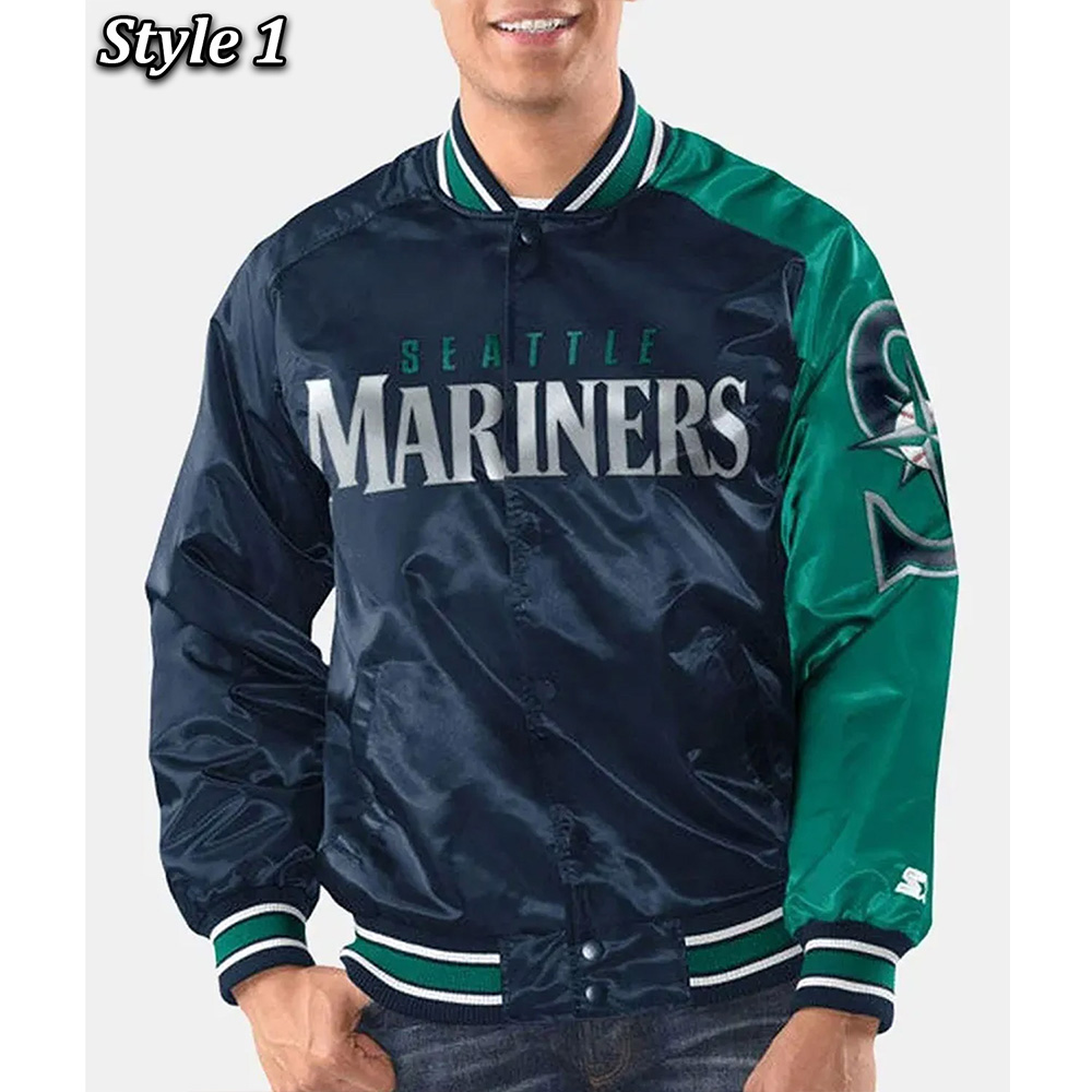 Navy/Teal Seattle Mariners Dugout Jacket