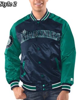 Navy/Teal Seattle Mariners Dugout Jacket