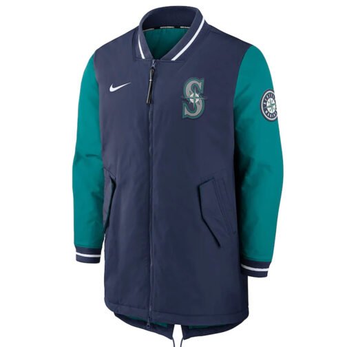 Dugout Performance Seattle Mariners Navy Blue and Green Jacket