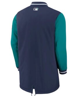 Dugout Performance Seattle Mariners Navy Blue and Green Jacket