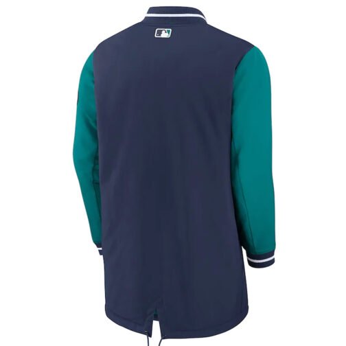 Dugout Performance Seattle Mariners Navy Blue and Green Jacket - Image 2