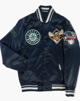 Seattle Mariners Mariner Moose Satin Jacket