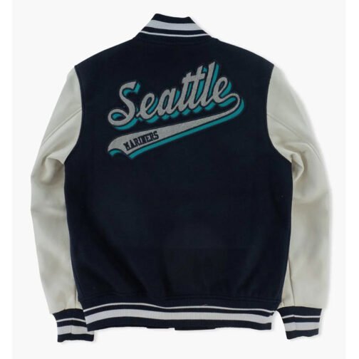 Seattle Mariners Script Tail Varsity Jacket - Image 2