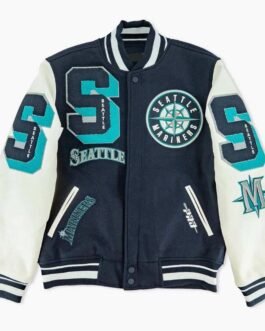 Sluggers Seattle Mariners Navy and White Varsity Jacket