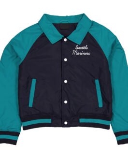 Seattle Mariners Aqua and Navy Throwback Jacket