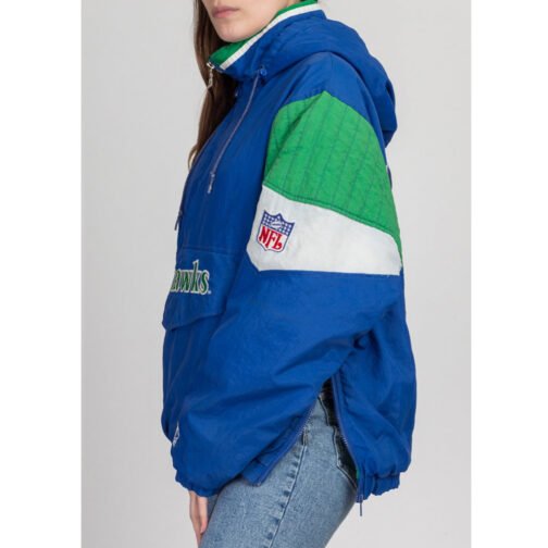 Seattle Seahawks 90’s Pullover Hooded Jacket - Image 6