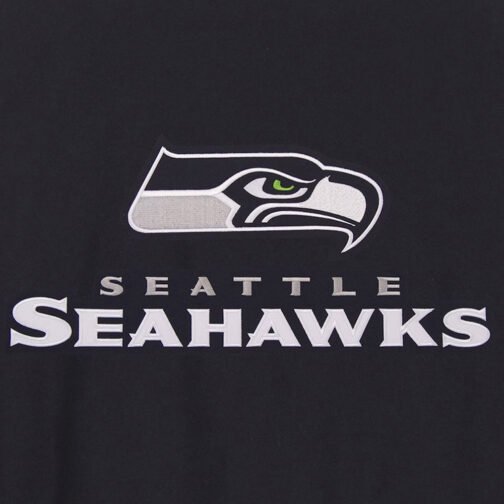 Seattle Seahawks Black and Gray Varsity Wool Jacket - Image 3