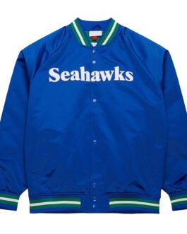 Seattle Seahawks Royal Lightweight Satin Jacket