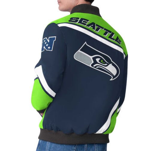 Seattle Seahawks Maximum Racing Navy Jacket - Image 2