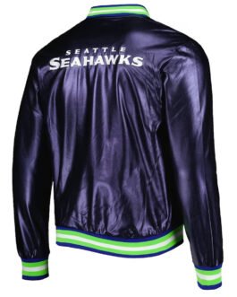 Seattle Seahawks Metallic Navy Jacket
