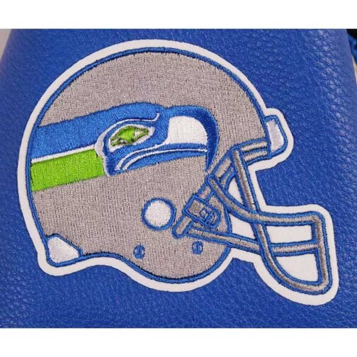 Cream Seattle Seahawks Retro Classic Full-Zip Varsity Jacket - Image 7