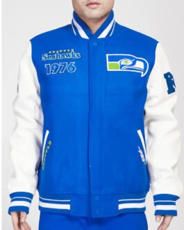 Retro Seattle Seahawks Classic Rib Varsity Jacket