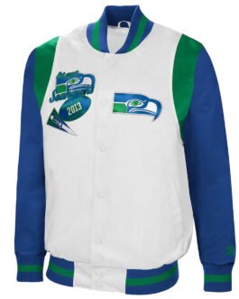 Retro The All-American Seattle Seahawks White/Royal Jacket