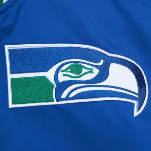 Seattle Seahawks Heavyweight Royal Satin Jacket - Image 4