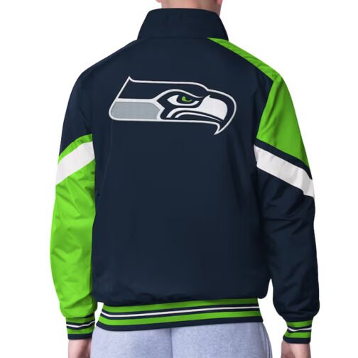 Seattle Seahawks Strong Arm Navy Full-Zip Jacket - Image 2