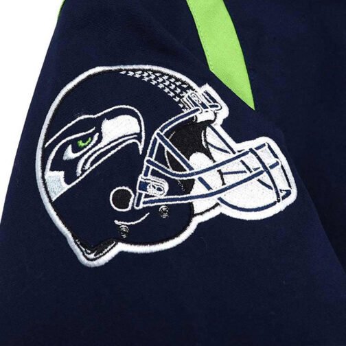 Seattle Seahawks Tailback Navy Varsity Jacket - Image 3