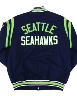 Seattle Seahawks Tailback Navy Varsity Jacket