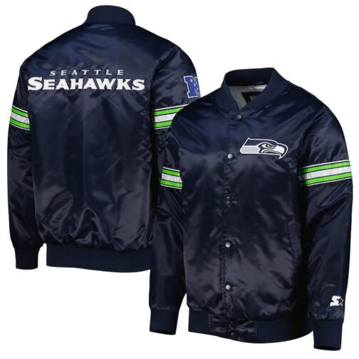 Navy Seattle Seahawks The Pick and Roll Jacket - Image 3