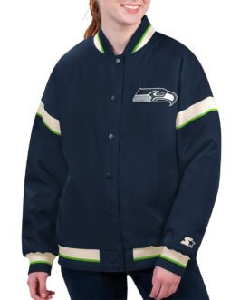 Seattle Seahawks Tournament Navy Varsity Jacket