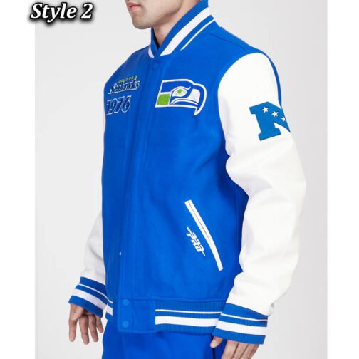 Seattle Seahawks Ultimate Throwback Varsity Jacket - Image 6