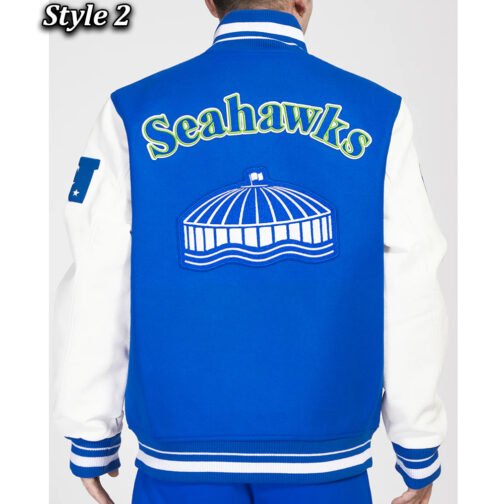 Seattle Seahawks Ultimate Throwback Varsity Jacket - Image 4