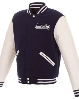 Navy/White Seattle Seahawks Varsity Jacket