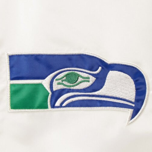 Seattle Seahawks White Throwback D-Line Jacket - Image 5